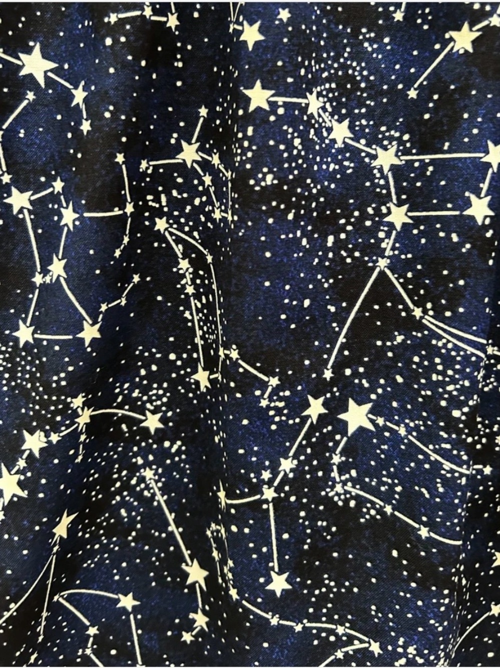 Navy Glow-in-the-Dark Constellation Print Sleeveless Dress - Picture 5 of 12